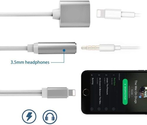 Support All iOS THYBDB for iPhone Adapter Headphone 3.5mm Audio Jack Aux Car Charger Earphone Adaptor for iPhone 7/7 Plus/8/8 Plus/11/Xs/XR/X Dongle Cable Splitter Accessories Car Converter 