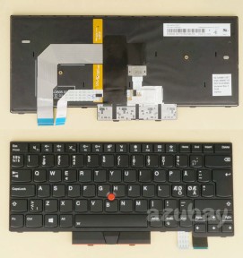 Nordic Scandinavian Keyboard for Lenovo Thinkpad T470 T480 A475 A485 Backlit