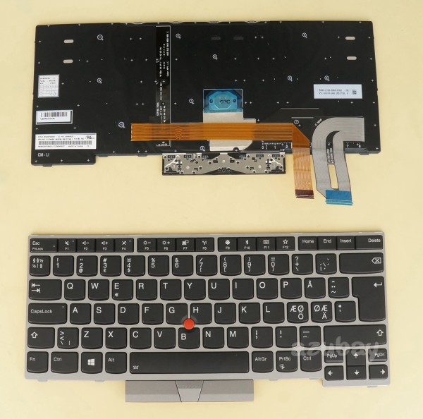 Nordic Keyboard For Lenovo Thinkpad 01YN459 01YN379, Silver Frame, Backlit