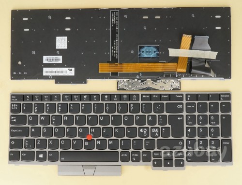 Us 49 Nordic Scandinavian Swedish Finnish Norwegian Danish Keyboard For Lenovo Thinkpad P52 20m9 20ma P72 20mb 20mc P53 20qn 20qq P73 20qr 20qs P53s 20n6 20n7 01yn779 01yn699 Silver Frame