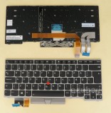Danish Dansk Keyboard For Lenovo Thinkpad 01YN349, 01YN429, Silver Frame, Backlit