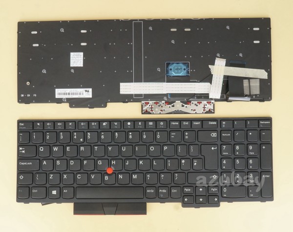 UK Keyboard For Lenovo ThinkPad T590 L590 E590 E595 Black Frame, No Backlit