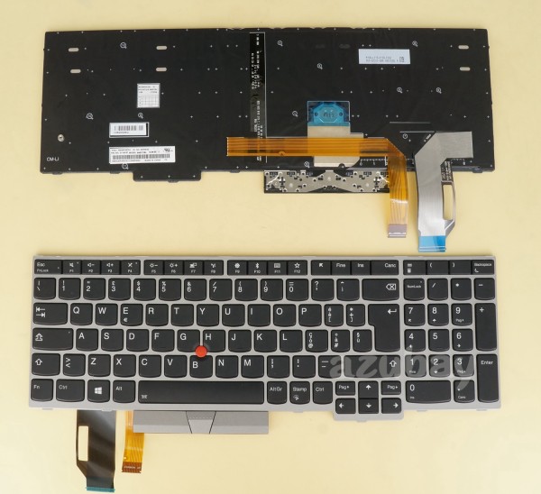 Italian Keyboard For Lenovo ThinkPad L580 (20LW 20LX) E580 (20KS 20KT) Silver Frame, Backlit