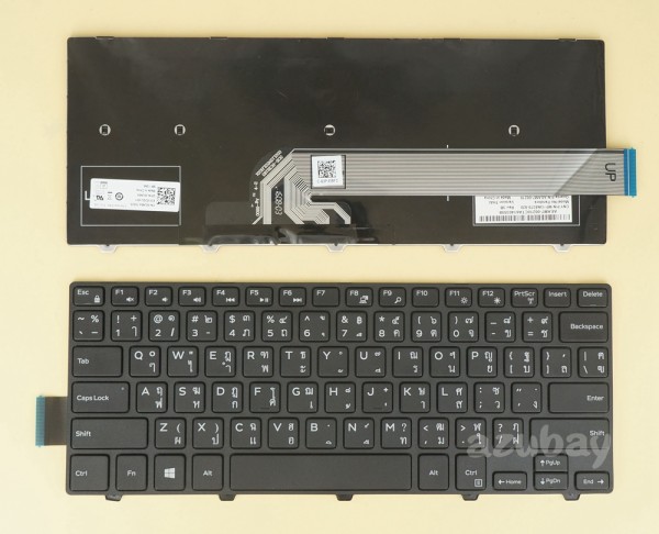Thai TH Keyboard for Dell Inspiron 14-5000 Series 5442 5443 5445 5447 5448 5451 5452 5455 Black