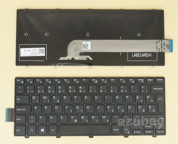 Slovenian SL Croatian Keyboard for Dell Inspiron 14-3000 Series 3441 3442 3443 3451 3452 Black