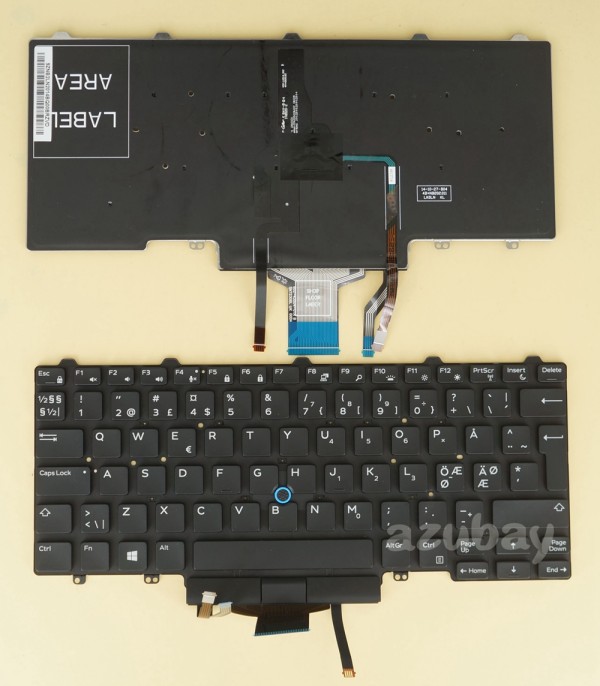Nordic Norwegian Danish Keyboard For Dell Latitude 5495 7480 7490 01WF0T Backlit