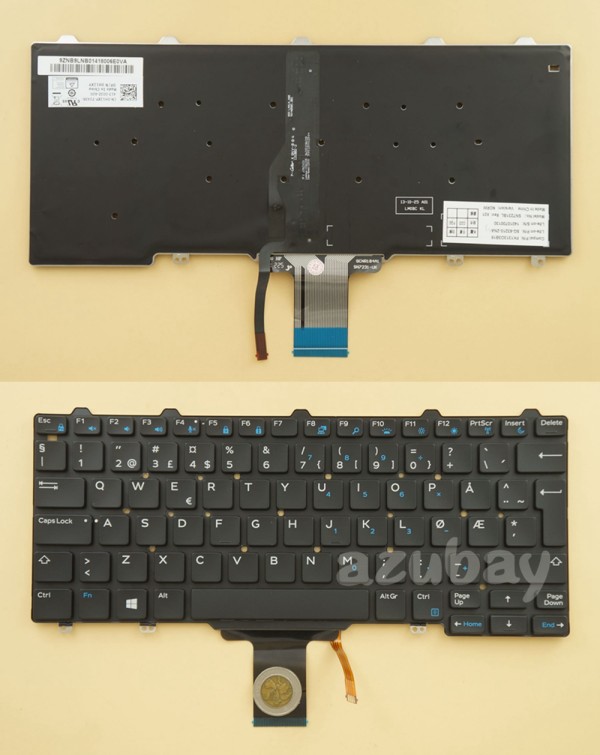 Norwegian NW NO Keyboard For DELL Latitude 5250 E5250 E5270 7250 E7250, 0H12XY, Backlit