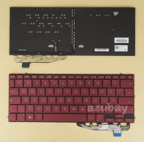 Italian IT Tastiera Italiana Keyboard for ASUS ZenBook S UX391FA UX391UA Red, Backlit