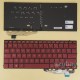 French AZERTY Français Keyboard for ASUS ZenBook S UX391FA UX391UA Red, Backlit