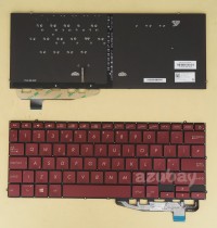 UK GB Keyboard for ASUS ZenBook S UX391FA UX391UA Red, Backlit