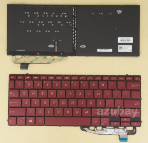 US UI English Keyboard for ASUS ZenBook S UX391FA UX391UA Red Backlit