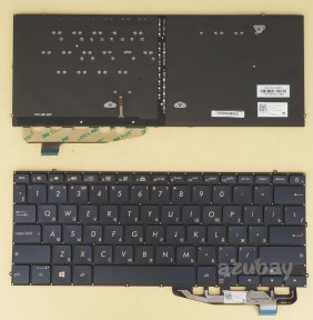 Russian RU Keyboard for ASUS ZenBook S UX391FA UX391UA Blue, Backlit