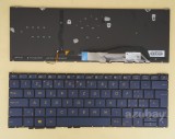 Swiss QWERTZ Tastatur Keyboard for ASUS ZenBook 3 UX390UA Dark Blue, Backlit