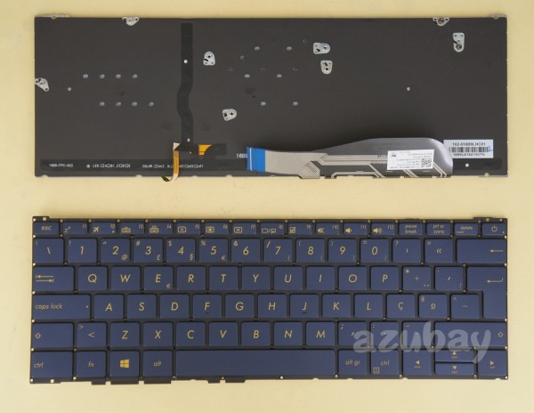 Portuguese PT Teclado Keyboard for ASUS  0KN0-UW1PO22 Dark Blue, Backlit