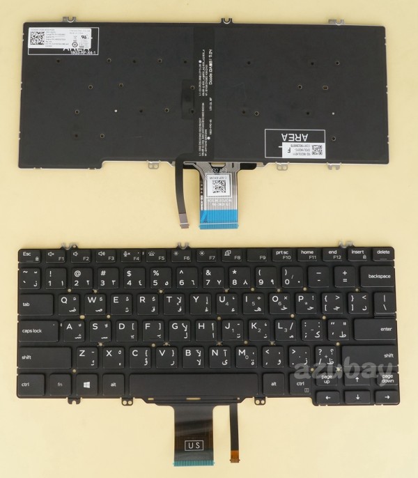 Arabic AR Keyboard for DELL Latitude 5300 2 in 1, Latitude 7300 5300 Backlit, 02G03V