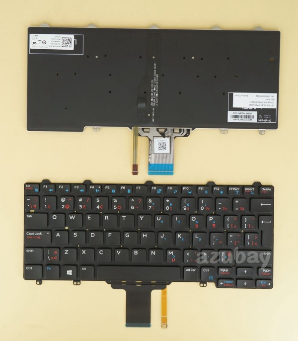 Canadian CF CA Keyboard For Dell Latitude 12 7275 E7270 E5270, XPS 12 9250 Backlit 0N13DK