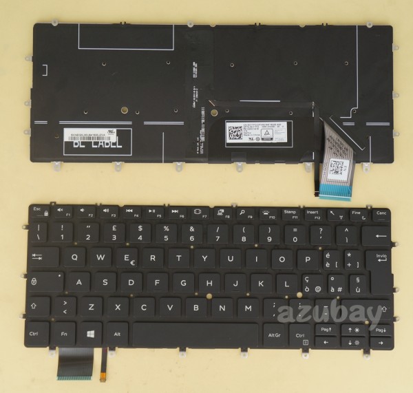 Italian IT Tastiera Italiana Keyboard For DELL XPS 9370 9380, XPS 13 7390, Backlit, 0D1TFD