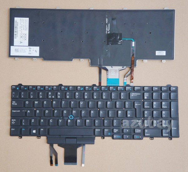 UK GB British Keyboard for Dell Latitude 5550 E5550 E5570 5580 5590 5591 0FP37Y, Backlit