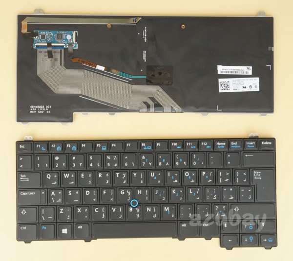 Arabic AR Keyboard for Dell Latitude E5440 0H64XF, Backlit