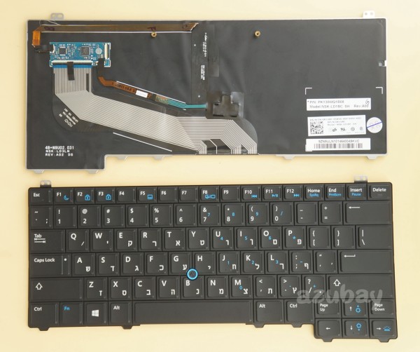 Hebrew Israel HE HB Keyboard for Dell Latitude E5440 0R1V8C, Backlit