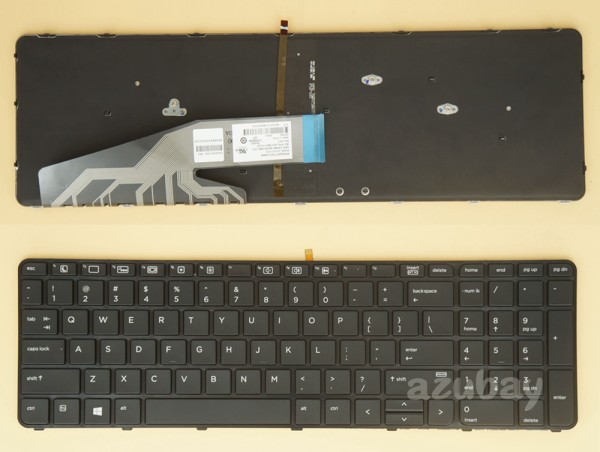 US UI English Keyboard for HP Probook 450 G3, 455 G3, 470 G3, 450 G4 Backlit, With Frame