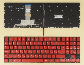 Hungarian Magyar HG HU QWERTZ Keyboard for Lenovo Legion Y520 Y520-15IKB Bright Red, Backlit