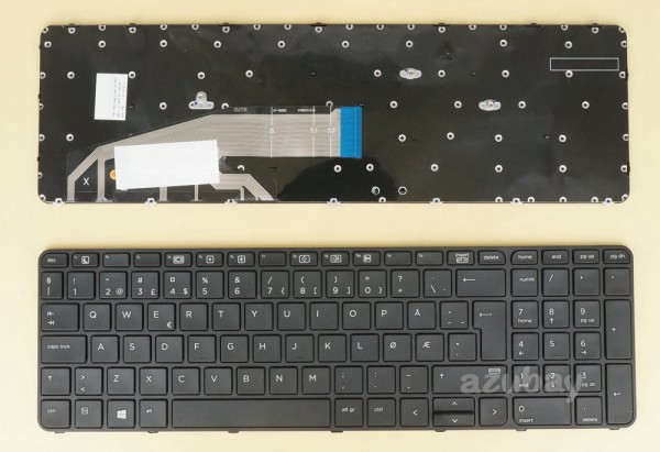 Norwegian Keyboard Norsk Tastatur for HP Probook 450 G3, 455 G3, 470 G3 With Frame
