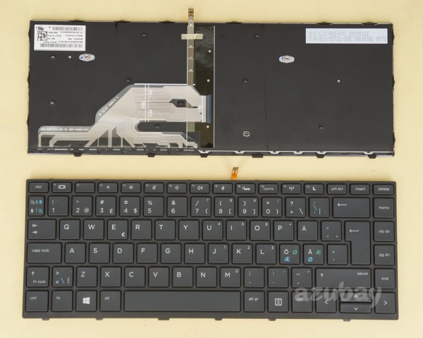 Scandinavian Nordic Swedish Keyboard for HP Probook 430 G5 440 G5 445 G5 Backlit