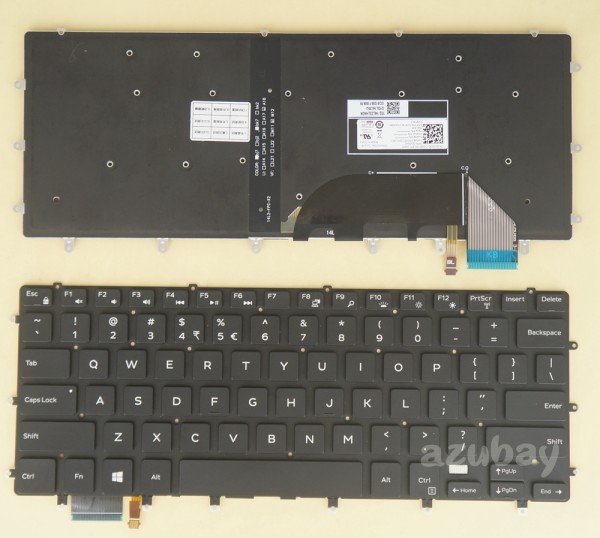 US UI English Keyboard For Laptop Dell XPS 15 7590 9550 9560 9570 Backlit