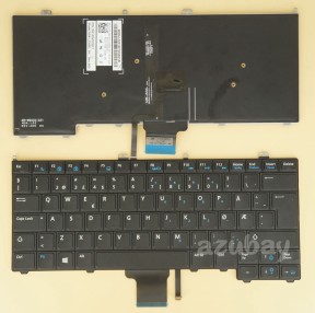 Norwegian Keyboard Norsk NW NO Tastatur For Laptop Dell Latitude E7240 E7440 Backlit, No Pointer