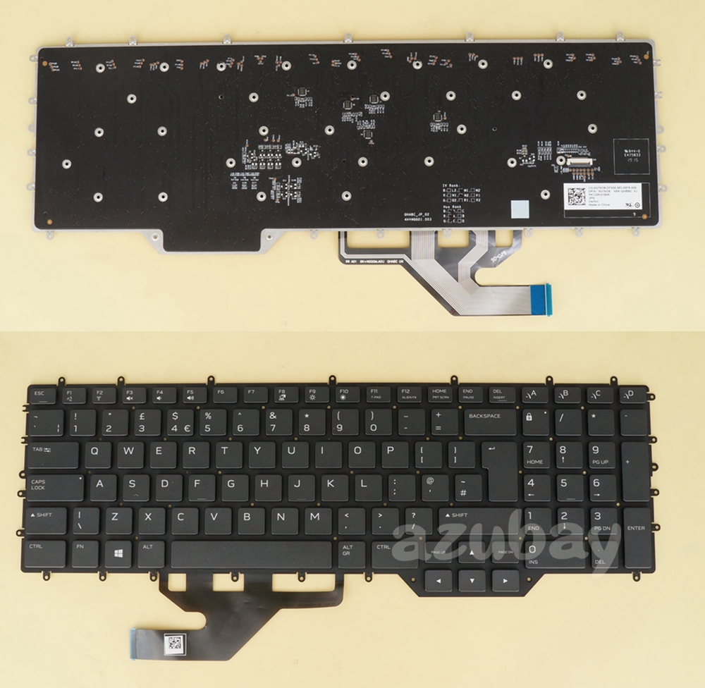 UK GB British Gaming Keyboard For Laptop DELL Alienware M17 R3 17.3 ...