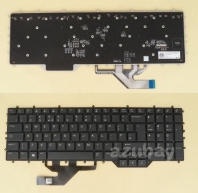 UK GB British Gaming Keyboard For Laptop DELL Alienware M17 R2 2019, Pey key Color Backlight, Black