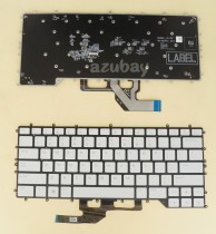 US UI English Keyboard For Laptop DELL Alienware M15 R2, RGB Color Backlight, White