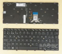 Belgian AZERTY  Keyboard for Laptop Dell XPS 13 9365 2-in-1 0X4GMK, Backlit, Black