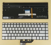Spanish Keyboard for HP Envy 13-ad007ns 13-ad008la Backlit, Silver