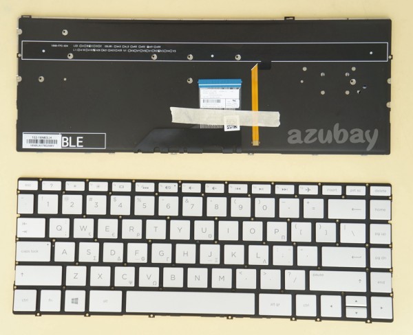 Greek GK & US Keyboard for HP Envy 13-ad 13-ad000 13-ad007nv 13-ad008nv Backlit, Silver