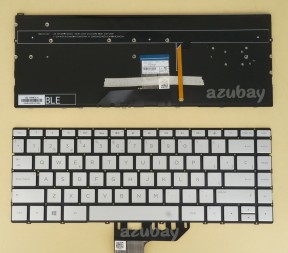 Spanish Keyboard for HP Envy 13-ad109ns 13-ad110ns 13-ad113ns, Backlit, Silver