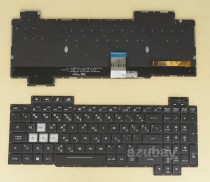 Greek Keyboard πληκτρολόγιο for Asus ROG Strix Hero II GL504G GL504GM GL504GS RGB Backlight, Black, Version 2