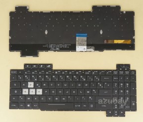 French AZERTY Français Keyboard For Asus ROG Strix Hero II GL504G GL504GM RGB Backlight, Black, Version 2