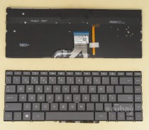 Portuguese Keyboard for HP Envy 13-ad 13-ad000 13-ad101np 13-ad198np Backlit, Gray Black