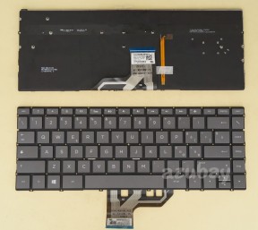 Italian IT Tastiera Keyboard for HP Envy 13-ad 13-ad000 13-ad101nl Backlit, Gray Black