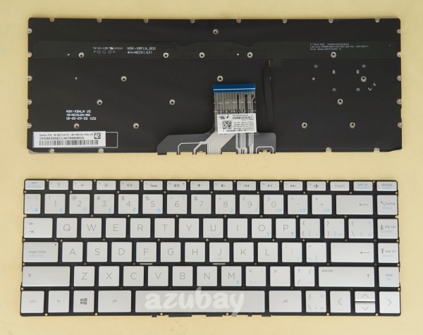 Canadian CA EF CF Keyboard for Laptop HP Spectre 13-ap 13-ap0000 13t-ap0000 Silver, Backlit