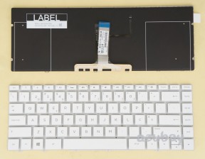 Portuguese Keyboard for Laptop HP Spectre 13-af000 13-af500 L04544-131, White