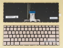 Portuguese Keyboard for HP Pavilion 14-ce 14-ce0000 14-ce1000 Pink Rose Golden, Backlit