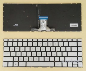 UK GB British Keyboard for HP Pavilion x360 14-dd 14-dd0000 Home  14-dg 14-dg0000 14-dg0023na 14-dg0521na 14-dg0521sa 14-dg0525na 14-dg0525sa, Silver, Backlit