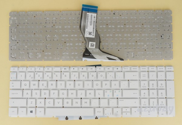 Scandinavian Nordic SD FI DK NW Keyboard for HP 17g-br000 17g-br100 White