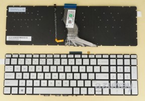 US UI English Keyboard for HP 15q-bu000 15q-bu100 15-bw000 15z-bw000 Backlit, Silver