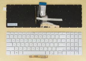 Thai TH Keyboard for HP 15q-bu000 15q-bu100 15-bw000 15z-bw000 White, Backlit