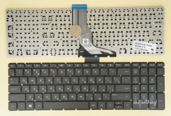 Russian RU Keyboard русский Клавиатура for HP 250 G6, 255 G6, 256 G6, 258 G6, Black