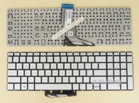 Scandinavian Nordic SD FI DK NW Keyboard for HP 250 G6, 255 G6, 256 G6, 258 G6, Silver